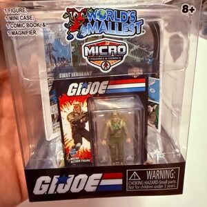 World's Smallest GI Joe Micro Figure Kids 1.25in Green New Duke Comic Set 5152